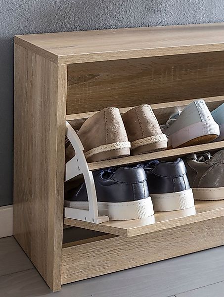FINEBUY Schuhbank SuVa11681_1 Schuhkipper Holz Flurbank Schuhschrank Sitzba günstig online kaufen