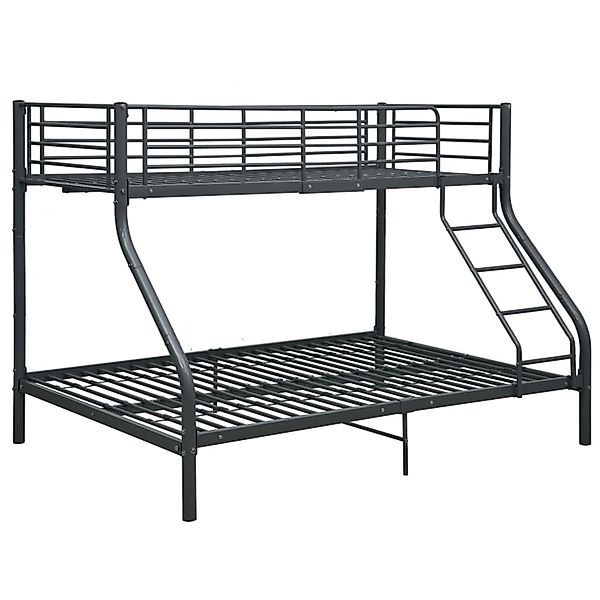 Etagenbettgestell Schwarz Metall 140x200 Cm/90x200 Cm günstig online kaufen
