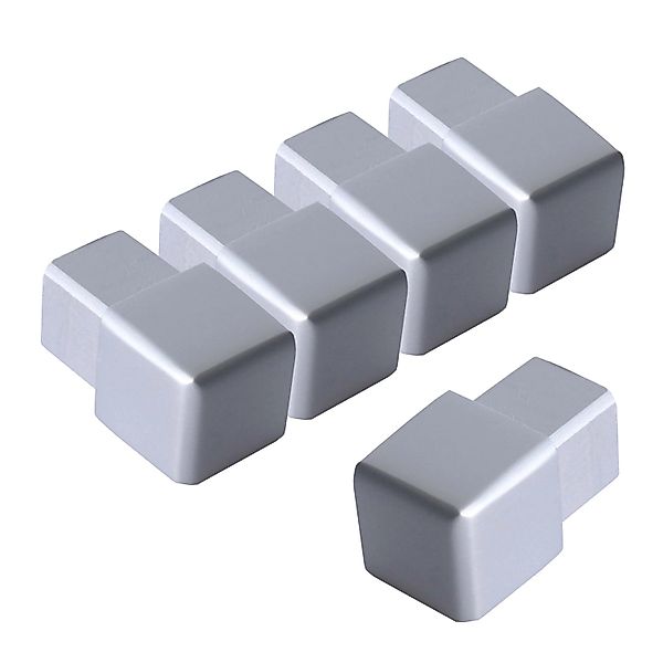 Dalsys Endstück Quadratprofil 5x 12,5mm Alu Eloxiert Chrome Glänzend günstig online kaufen