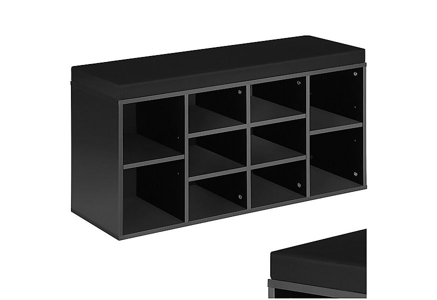 tectake Schuhschrank Schuhregal mit Sitzpolster 103,5x48x30cm (Set mit Schr günstig online kaufen