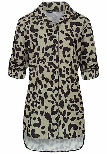 CLOUD 5IVE Klassische Bluse "CLOUD 5IVE Leo All Over Turn-Up Bluse" günstig online kaufen