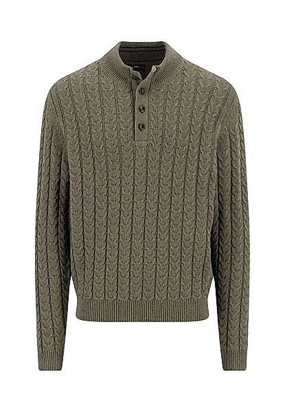 FYNCH-HATTON Troyer Strickpullover mit Zopfmuster und günstig online kaufen