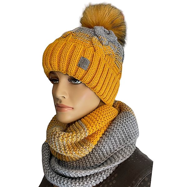 Taschen4life Bommelmütze Mütze & Schal Set günstig online kaufen