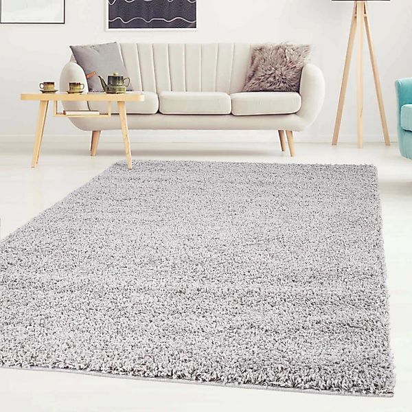 Carpet City Hochflor-Teppich "Shaggi uni 500" rechteckig 30 mm Höhe Läufer, günstig online kaufen