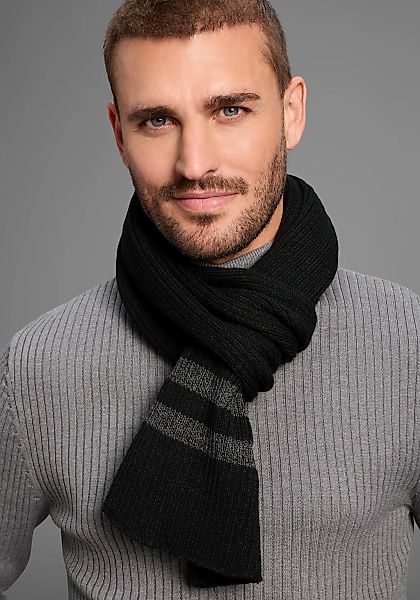 Mans World Schal, mit modischen Konstrast-Streifen - NEW günstig online kaufen