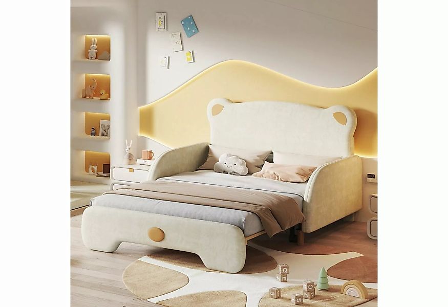 REDOM Kinderbett Polsterbett Doppelbett, mit weichen Schutzkanten (140x110c günstig online kaufen