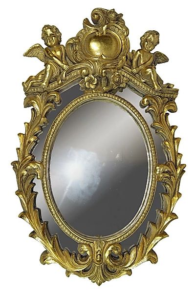 Wandspiegel Engel Gold Oval Barock Spiegel Antik-Stil 55x30cm günstig online kaufen