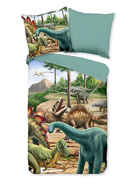 good morning Kinderbettwäsche Dinosaurier Bettwäsche-Set, Biber, günstig online kaufen