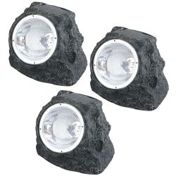 etc-shop Gartenleuchte, LED-Leuchtmittel fest verbaut, 3er günstig online kaufen