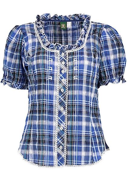 OS Trachten Trachtenbluse Klosy Kurzarmbluse mit Rundhalsausschnitt mit wei günstig online kaufen