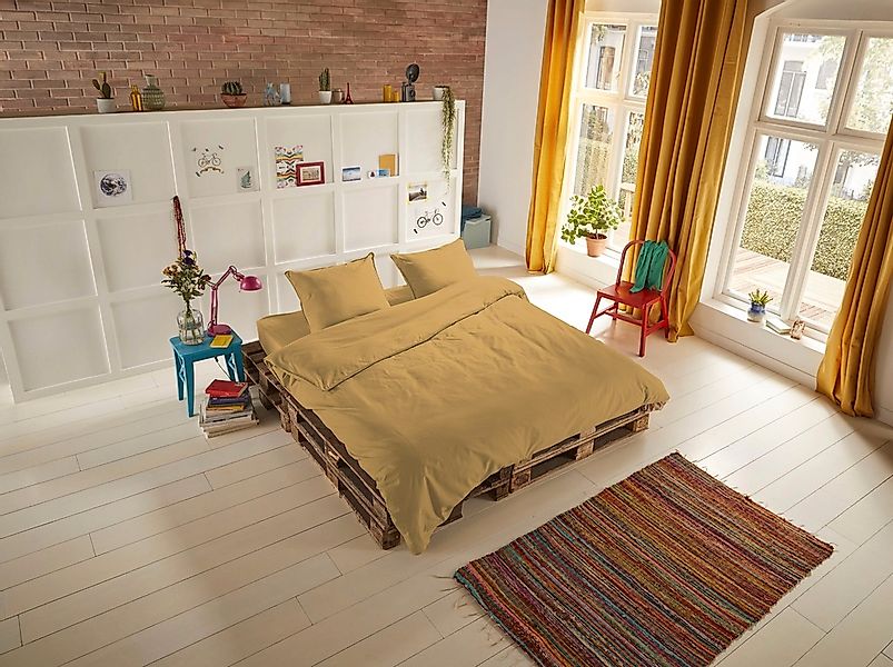 hip Bettwäsche "Hip Uni" 2 Stk. 100% Baumwolle, Mako-Satin, 135x200, Unifar günstig online kaufen