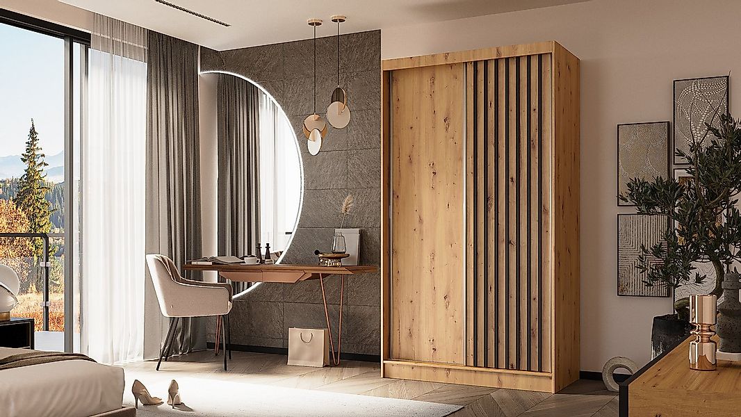 ALTDECOR Schiebetürenschrank LABELLO Vielseitiger Schwebetürenschrank Lamel günstig online kaufen