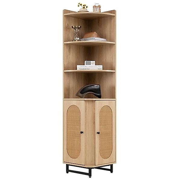 COSTWAY Bücherregal, Eckregal, 172cm Hochschrank mit 4 Regalen, platzsparen günstig online kaufen