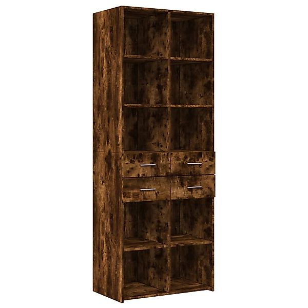 vidaXL Highboard Räuchereiche 70x42,5x185 cm Holzwerkstoff 3281466 günstig online kaufen