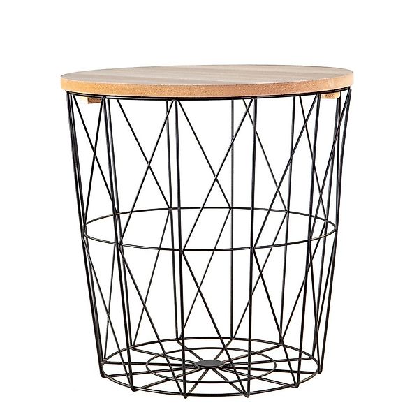 MICA Dekokorb Beistelltisch schwarz/braun - ca. günstig online kaufen
