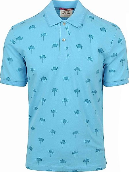 Poloshirt Scotch and Soda Palmen Blau - Größe XL günstig online kaufen