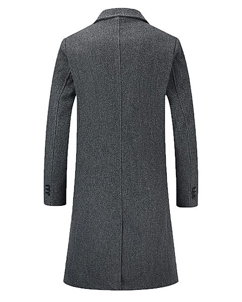 Allthemen Wollmantel Herren Knielang Zweireihig Langmantel günstig online kaufen