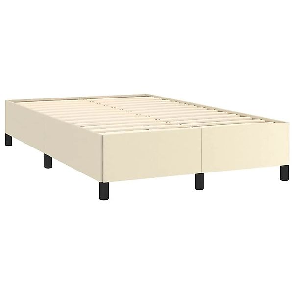 vidaXL Bettgestell ohne Matratze Creme 120x190 cm Kunstleder 379524 günstig online kaufen