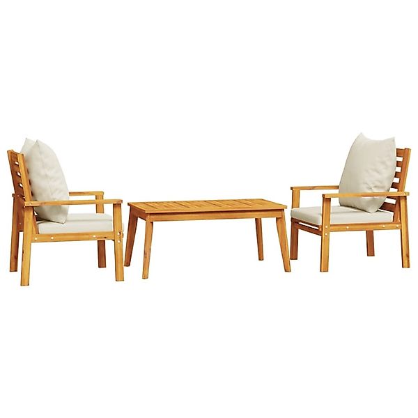 vidaXL 3-Tlg Garten-Lounge-Set mit Kissen Massivholz Akazie 3211807 günstig online kaufen