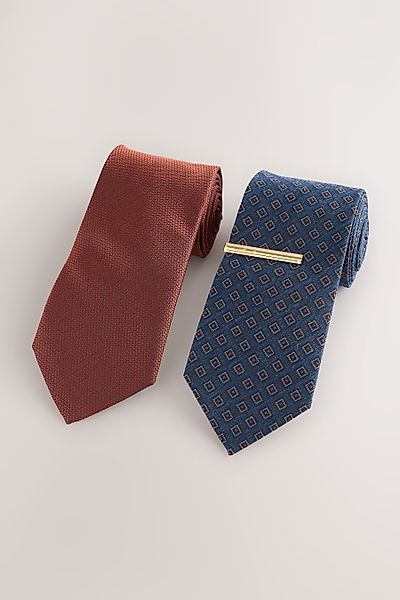Next Krawatte Krawatten und Krawattenclips, 2er-Pack günstig online kaufen
