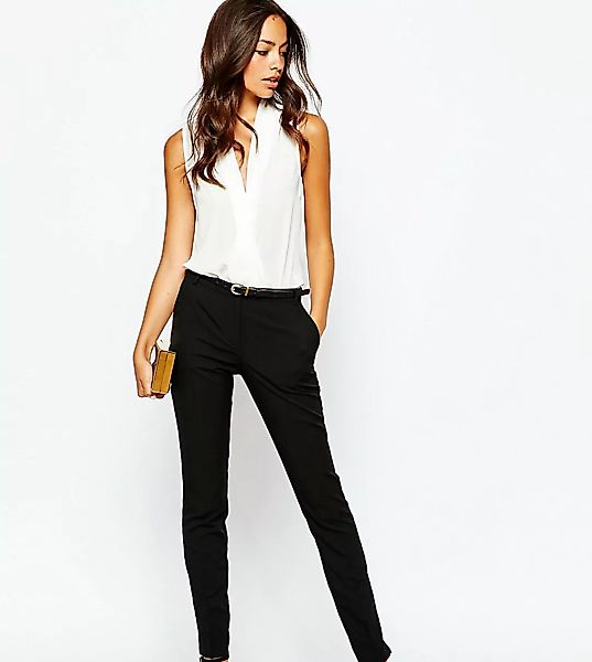 New Look – Hose mit schmalem Bein-Schwarz günstig online kaufen