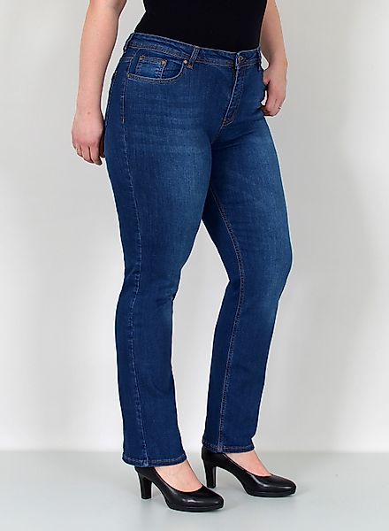 ESRA Straight-Jeans Damen Jeanshose Gerader Schnitt günstig online kaufen