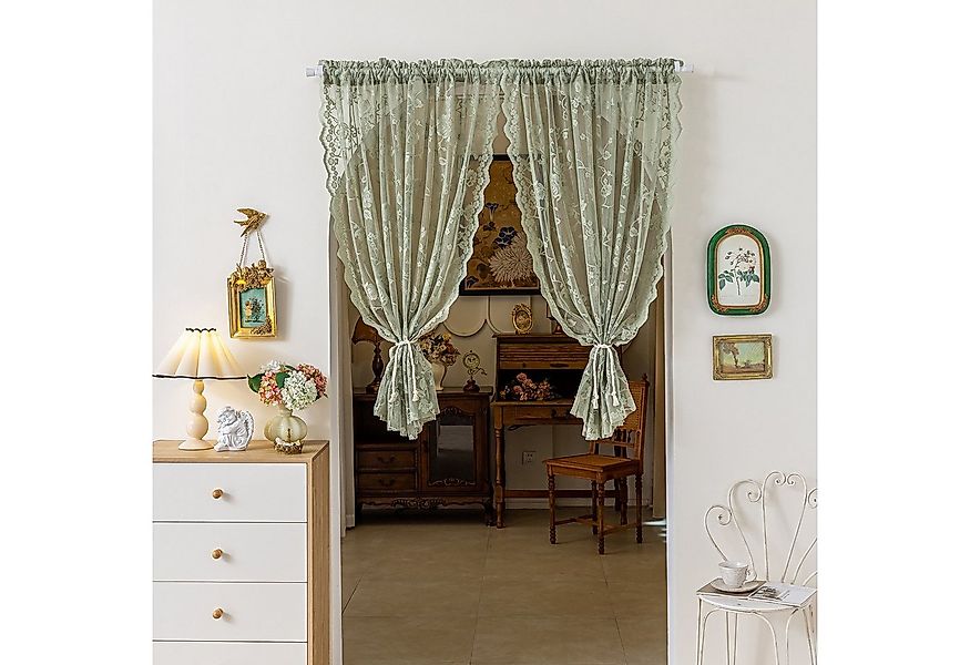 BYSURE Scheibengardine (2 St), Stangendurchzug, Französischer Plissee-Kurzv günstig online kaufen