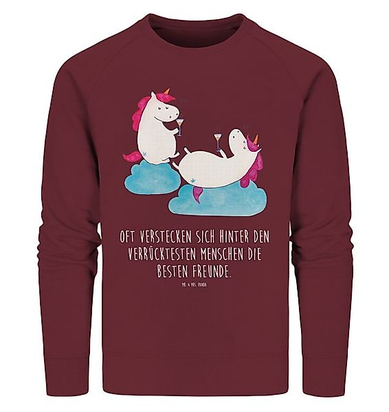 Mr. & Mrs. Panda Longpullover Einhorn Sekt Größe XL - Burgundy - Geschenk, günstig online kaufen