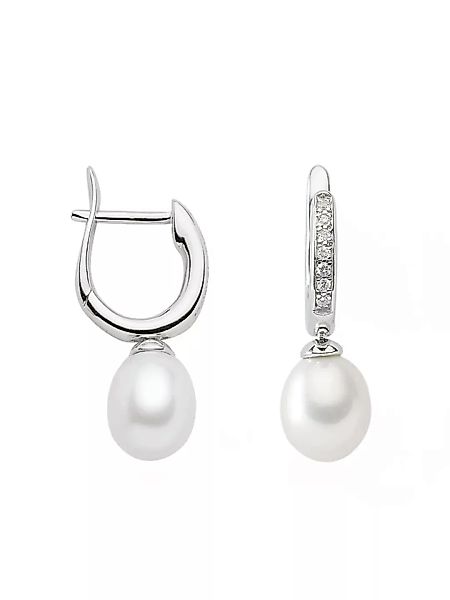 Adelia´s Paar Ohrhänger "925 Silber Ohrringe Creolen Ø 11,1 mm", mit Zirkon günstig online kaufen