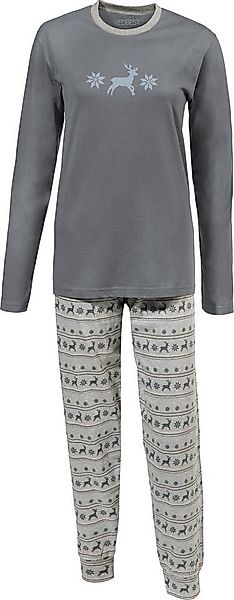 REDBEST Pyjama Damen-Schlafanzug Single-Jersey gemustert günstig online kaufen
