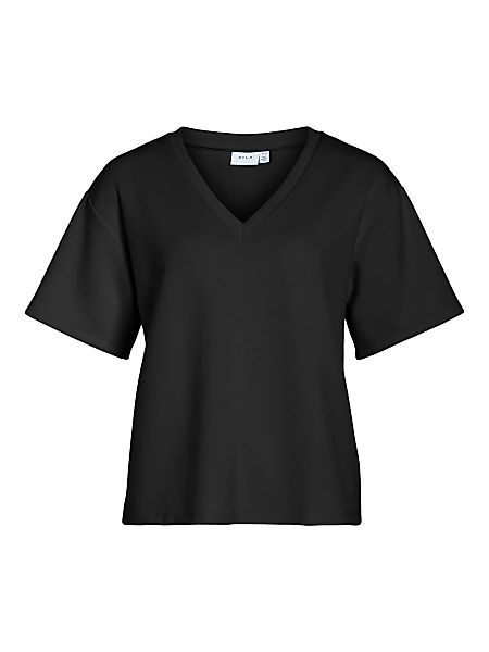 Vila T-Shirt V-Ausschnitt, Kurzarm, Casual Fit, günstig online kaufen