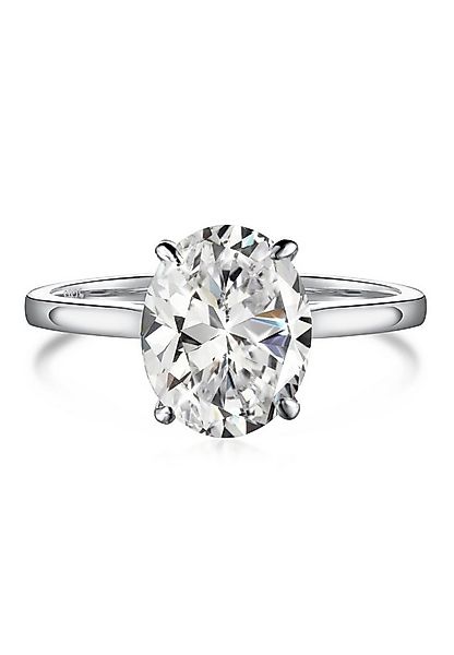 BRELLATO Solitärring Damen Cocktailring Großer Zirconia Crystal 925 Echt St günstig online kaufen