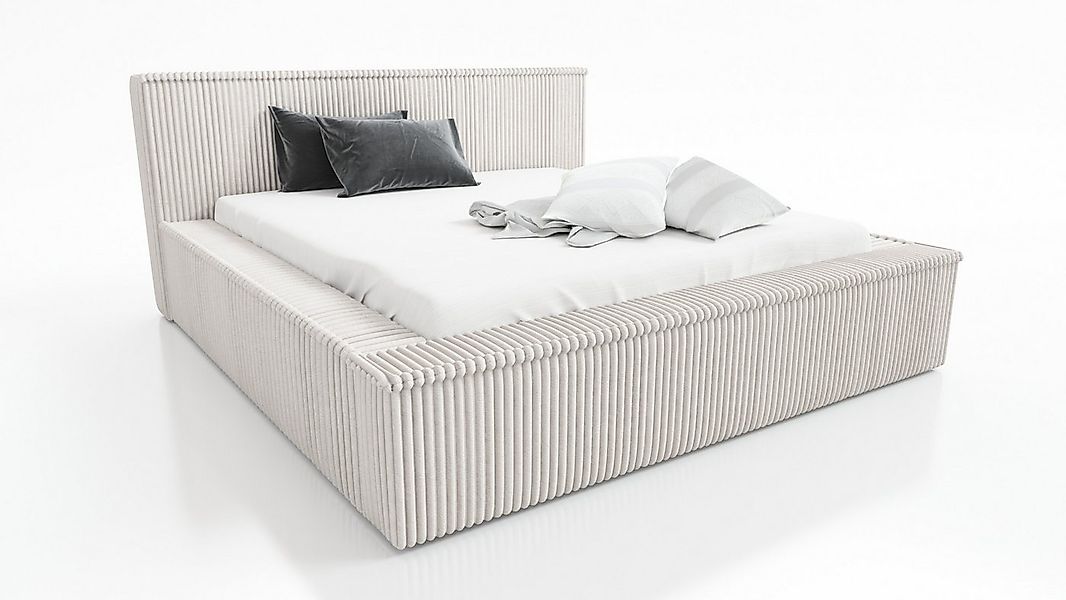 A&J MöbelLand GmbH Polsterbett RIO mit Lattenrost und Bettkasten. (Bett mit günstig online kaufen