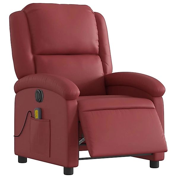 vidaXL Sessel Massagesessel Elektrisch Weinrot Kunstleder günstig online kaufen