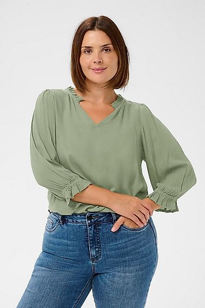 KAFFE Curve Langarmbluse Halblange Ärmel KCkiv Große Größen günstig online kaufen