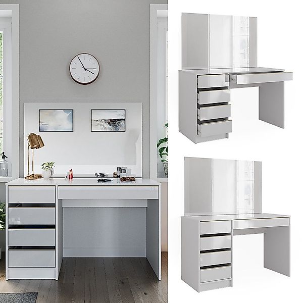 Vicco Schminktisch Sherry, Weiß, 120 cm günstig online kaufen