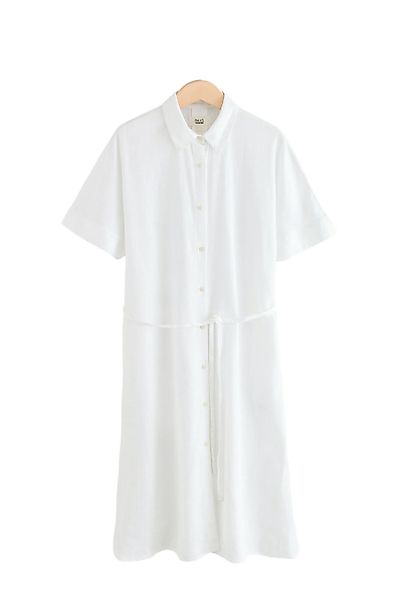 Next Midikleid Kurzärmeliges Kleid mit Bindegürtel günstig online kaufen