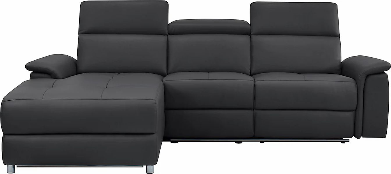 Home affaire Ecksofa "Pareli, L-Form, 259cm,m. Recamiere, Echtleder, Kunstl günstig online kaufen