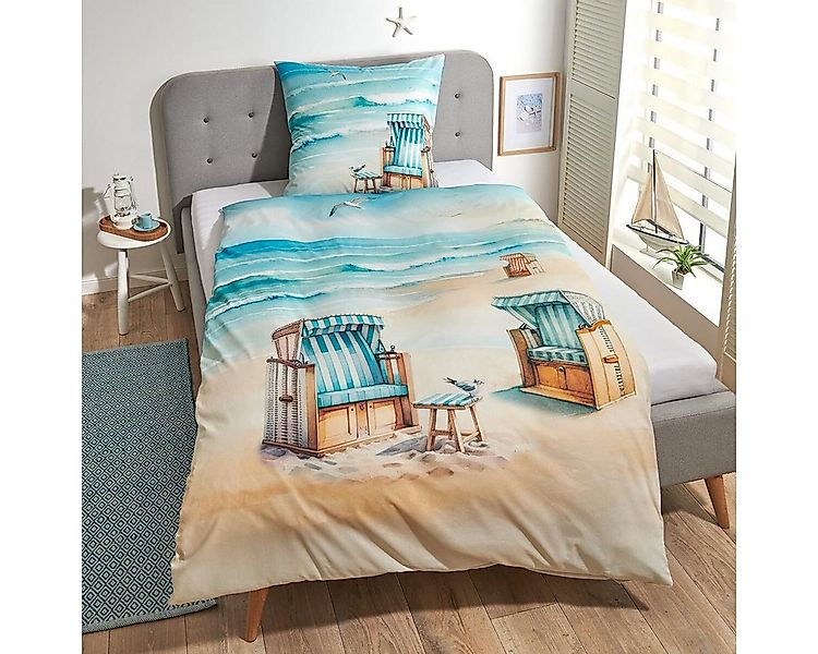 TRAUMSCHLAF Bettwäsche Strandkörbe, Renforce, 2 teilig günstig online kaufen