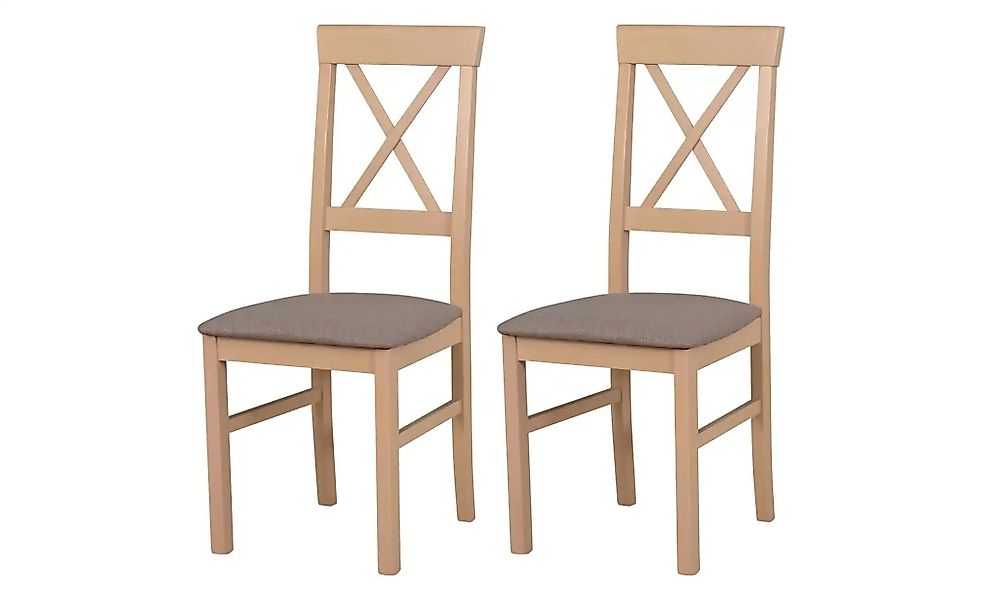 Esszimmerstuhl 2er-Set  Laurenz ¦ beige ¦ Maße (cm): B: 43 H: 94 Stühle > K günstig online kaufen