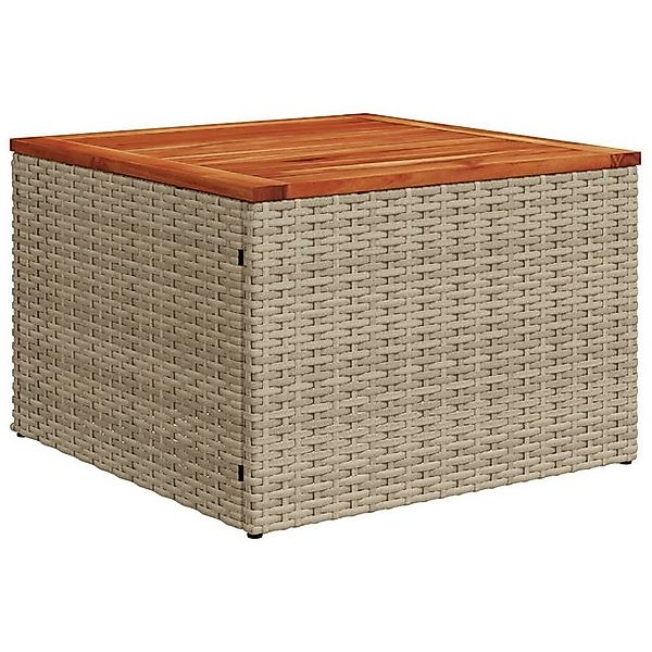 vidaXL Loungesofa 7-teiliges Garten-Sofa-Set mit Kissen Beige Poly Rattan, günstig online kaufen