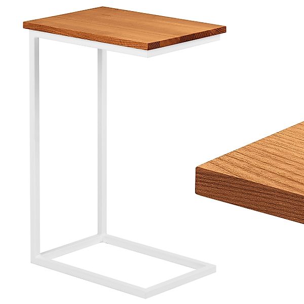LAMO Manufaktur Beistelltisch Massivholztischplatte Laptoptisch Sofatisch günstig online kaufen