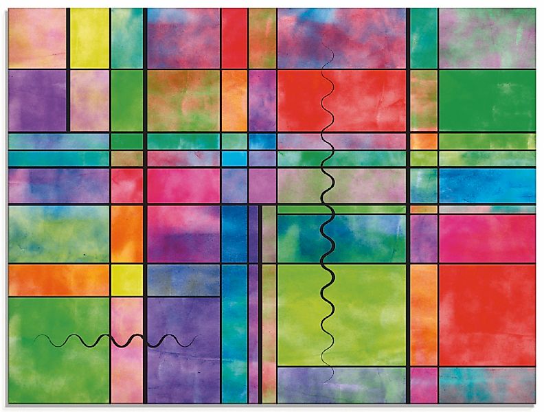 Artland Glasbild "Bunt Abstrakt" Muster 1 Stk. tlg. in verschiedenen Größen günstig online kaufen