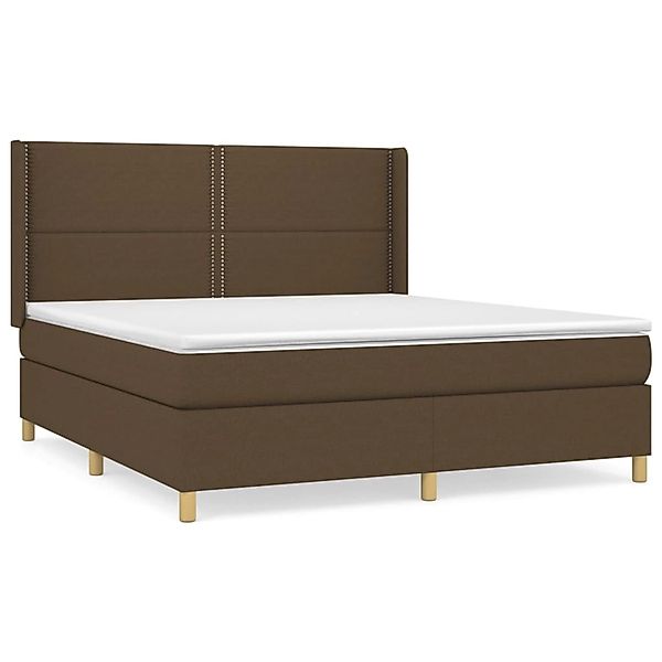 vidaXL Boxspringbett mit Matratze Dunkelbraun 160x200 cm Stoff1377869 günstig online kaufen