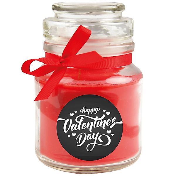 HS Candle Duftkerze & Glas Valentinstag Bonbon 30h Valentine's Day günstig online kaufen