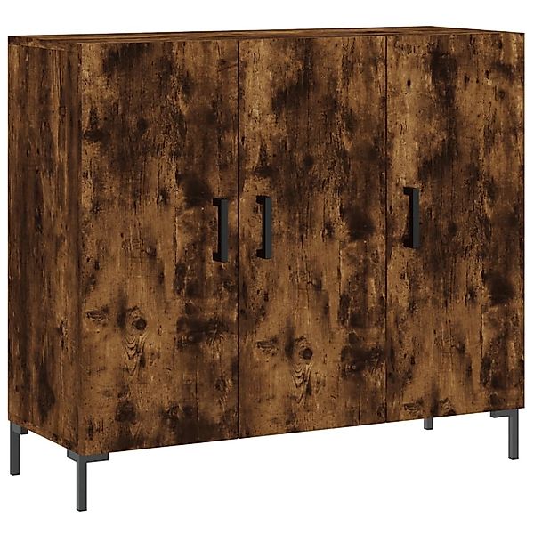 vidaXL Sideboard Räuchereiche 90x34x80 cm Holzwerkstoff 828113 günstig online kaufen