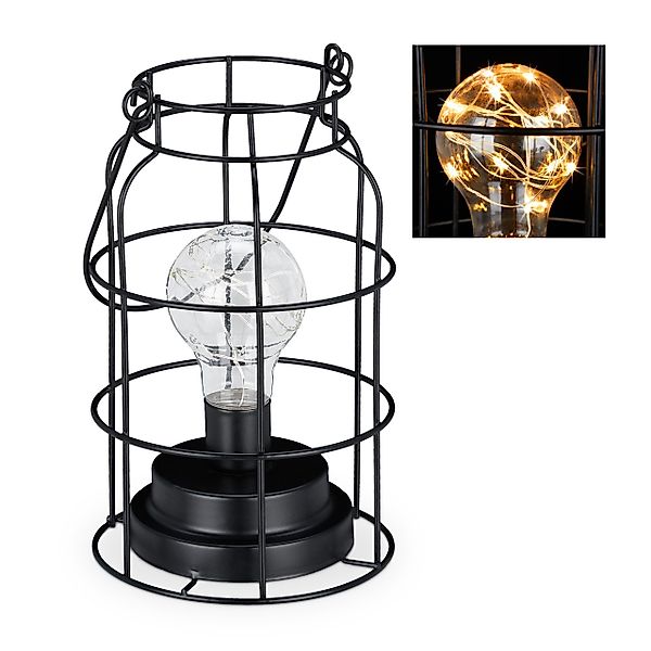 relaxdays Tischleuchte Tischlampe LED industrial günstig online kaufen