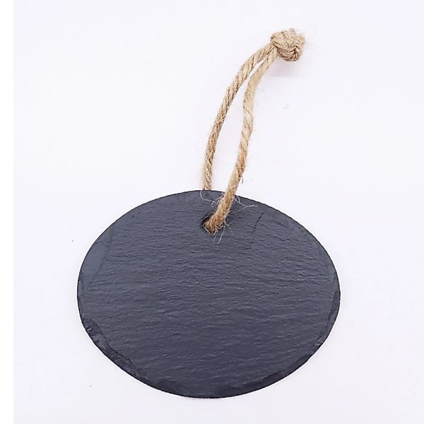 Boltze Dekoschild mit Juteband 1-teilig 7 cm x 9 cm Schwarz günstig online kaufen