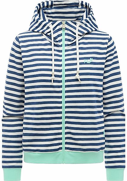 Ragwear Sweatjacke "Parya Stripes" gestreifte Damen Zipp-Jacke mit süßer St günstig online kaufen