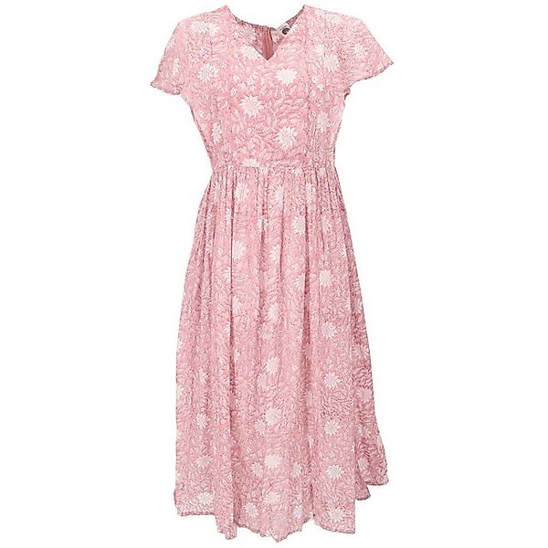 Guru-Shop Midikleid Luftiges Boho Sommerkleid, handbedrucktes.. alternative günstig online kaufen